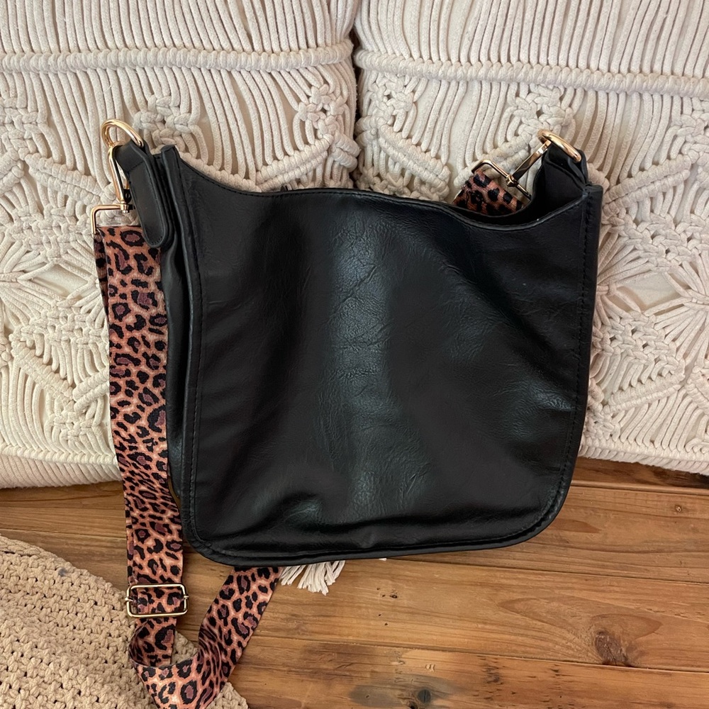 Black messenger bag